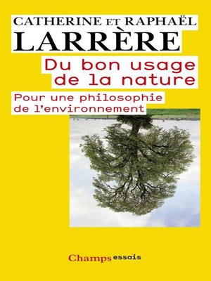 cover image of Du bon usage de la nature